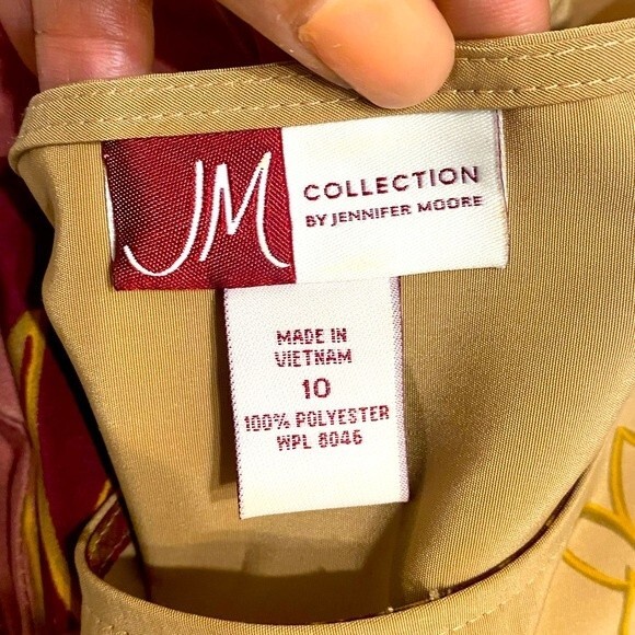 Jennifer Moore Long Floral Print Dress-Size 10 - Picture 7 of 7